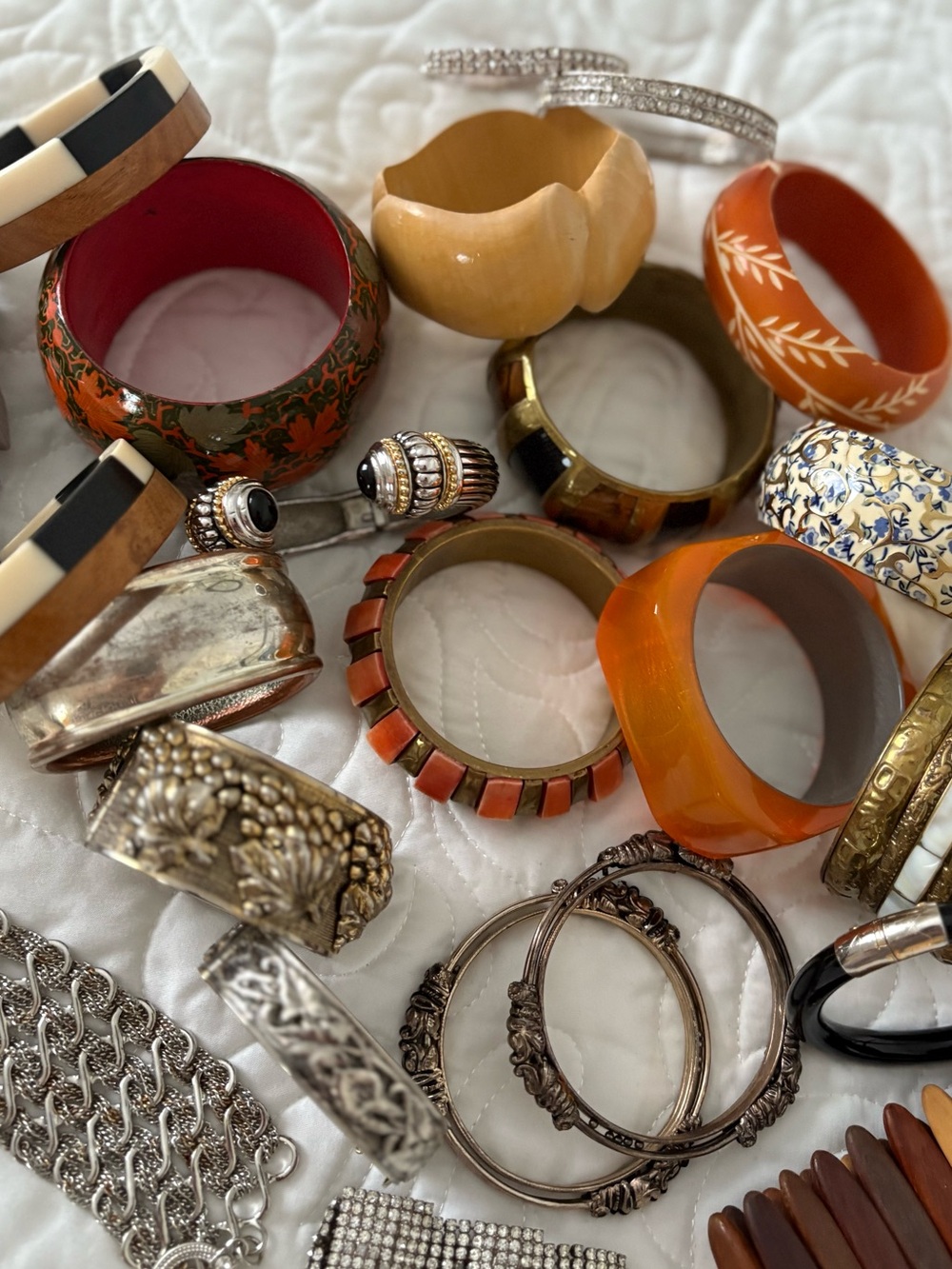 Assorted lot of women’s costume jewelry bracelets and bangles